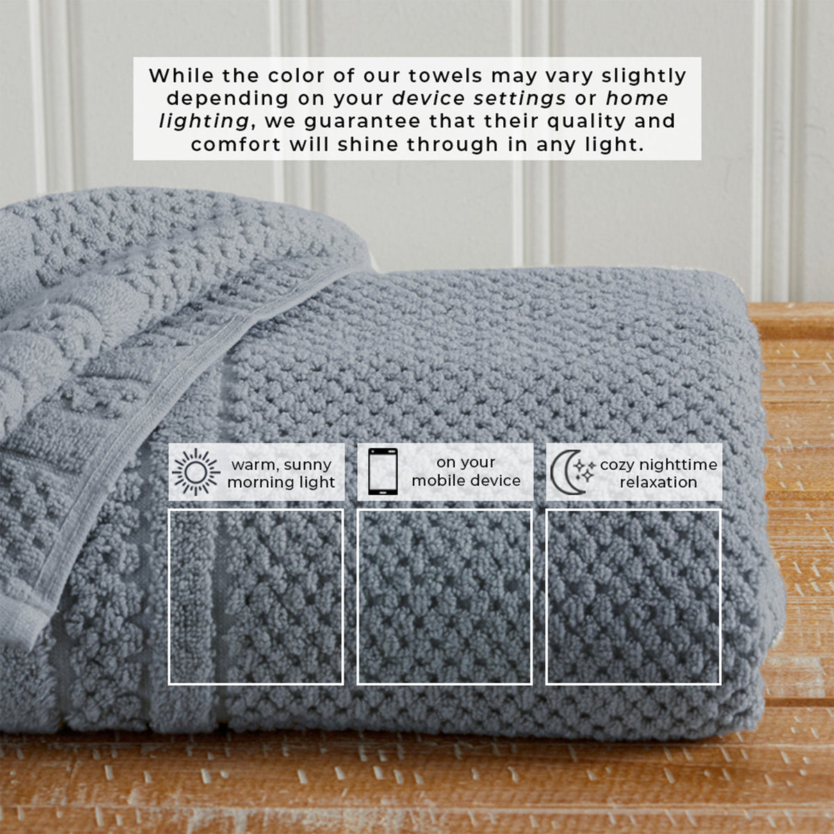100% Cotton Checkered Jacquard Bath Towel Set – Giuliana Collection