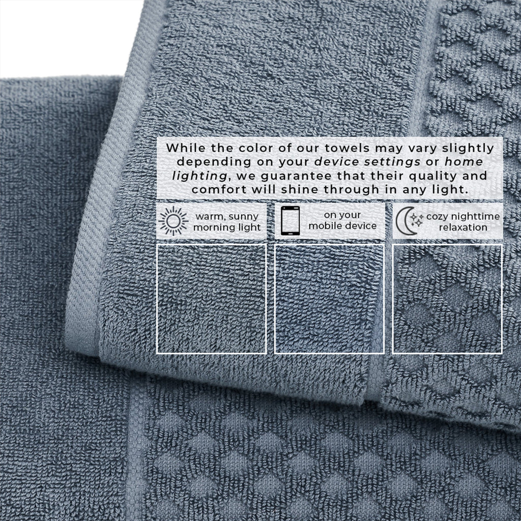 Cotton Diamond Waffle Weave Bath Towel Set – Grayson Collection
